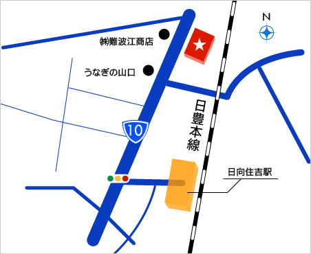 住吉事務所（宮崎市北部10号線）地図