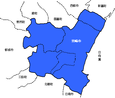新宮崎市地図（合併図）